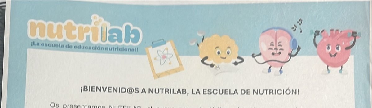 Cabecera del proyecto Nutrilab, escuela de educación nutricional